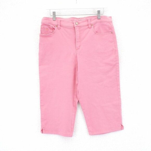 Gloria Vanderbilt Amanda Skimmer Capri Pink Jeans 10P "All Around Slimming" - Picture 1 of 12